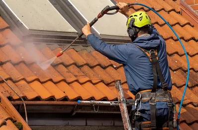 Démoussage et hydrofuge de toiture à Roches